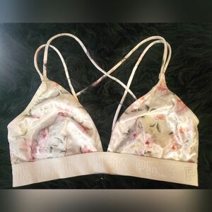 Floral Print Bralette by PINK Victoria's Secret - Cream NWOT